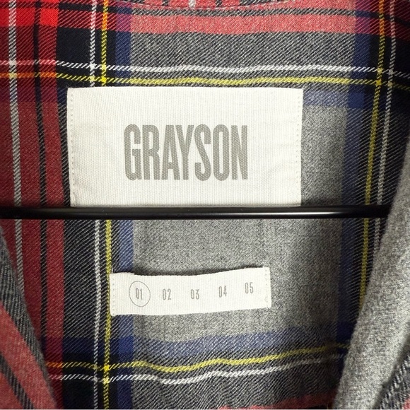Grayson Frank & Eileen‎ The Hero Womens Gray Red Plaid Flannel Size 01/XS - Picture 3 of 9